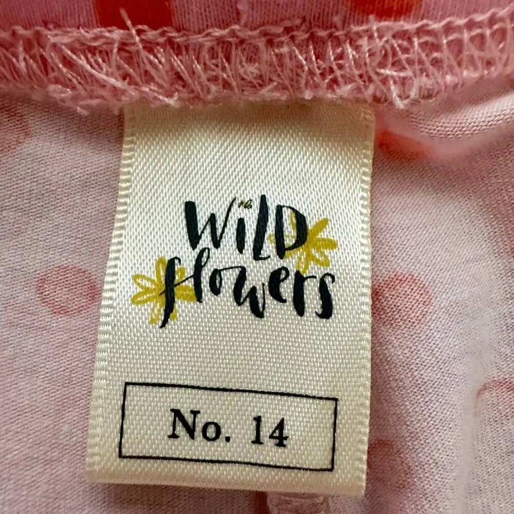 Wildflowers Seaside Dreams Sandcastle Shorties Pink Blue Polka Dot Ruffle 14
